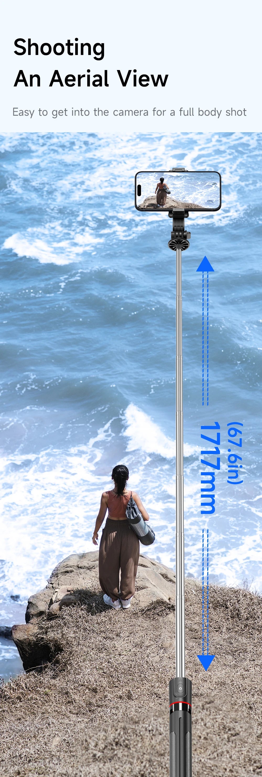 F15 Detachable Remote Control Selfie Stick Tripod