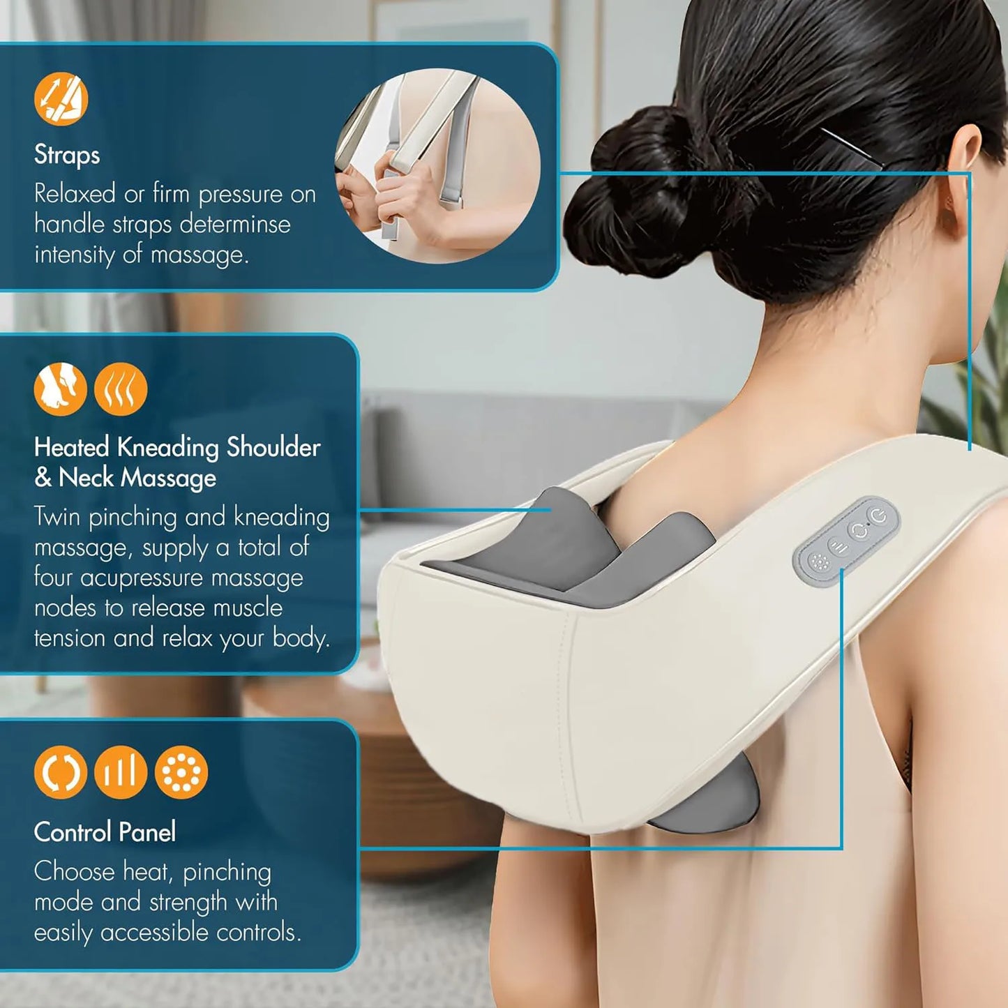 Shoulder and Neck Massager for Pain Relief 6D with Heat
