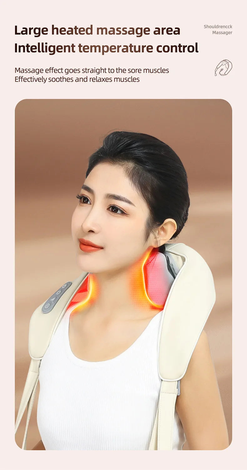 Shoulder and Neck Massager for Pain Relief 6D with Heat