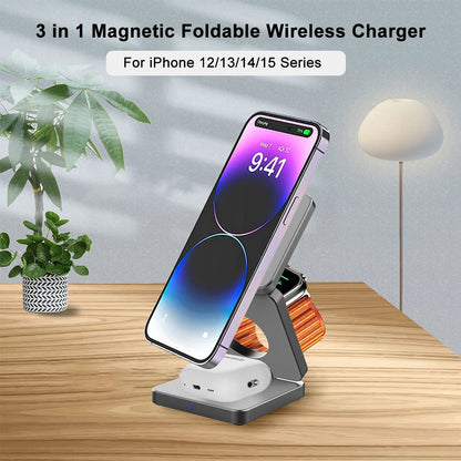 Wireless Charger for iPhone 3 in 1  iPhone 15 14 13 12 Pro Max