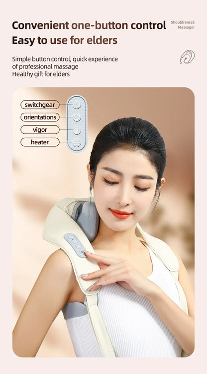 Shoulder and Neck Massager for Pain Relief 6D with Heat